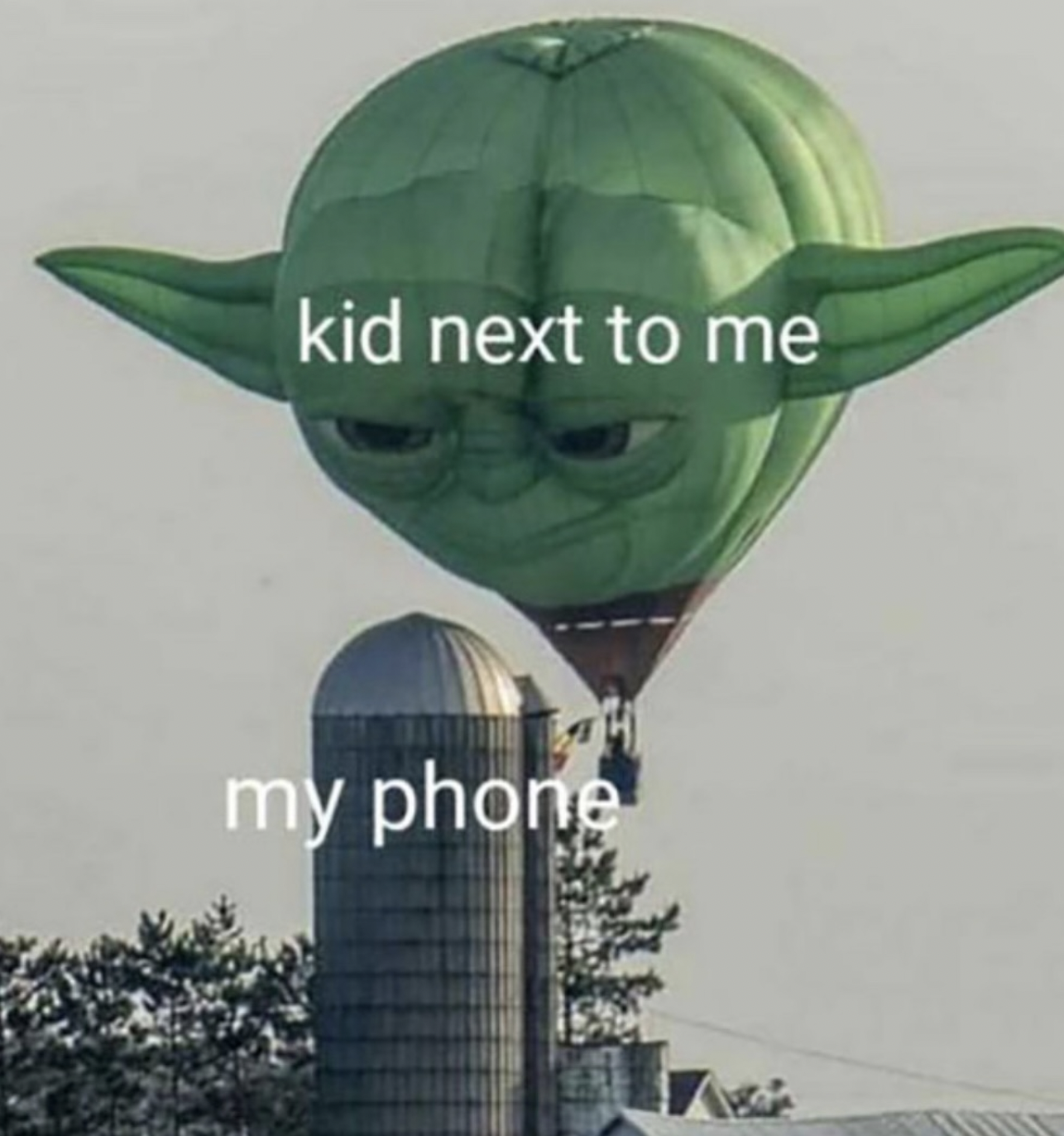 silo meme - kid next to me my phone